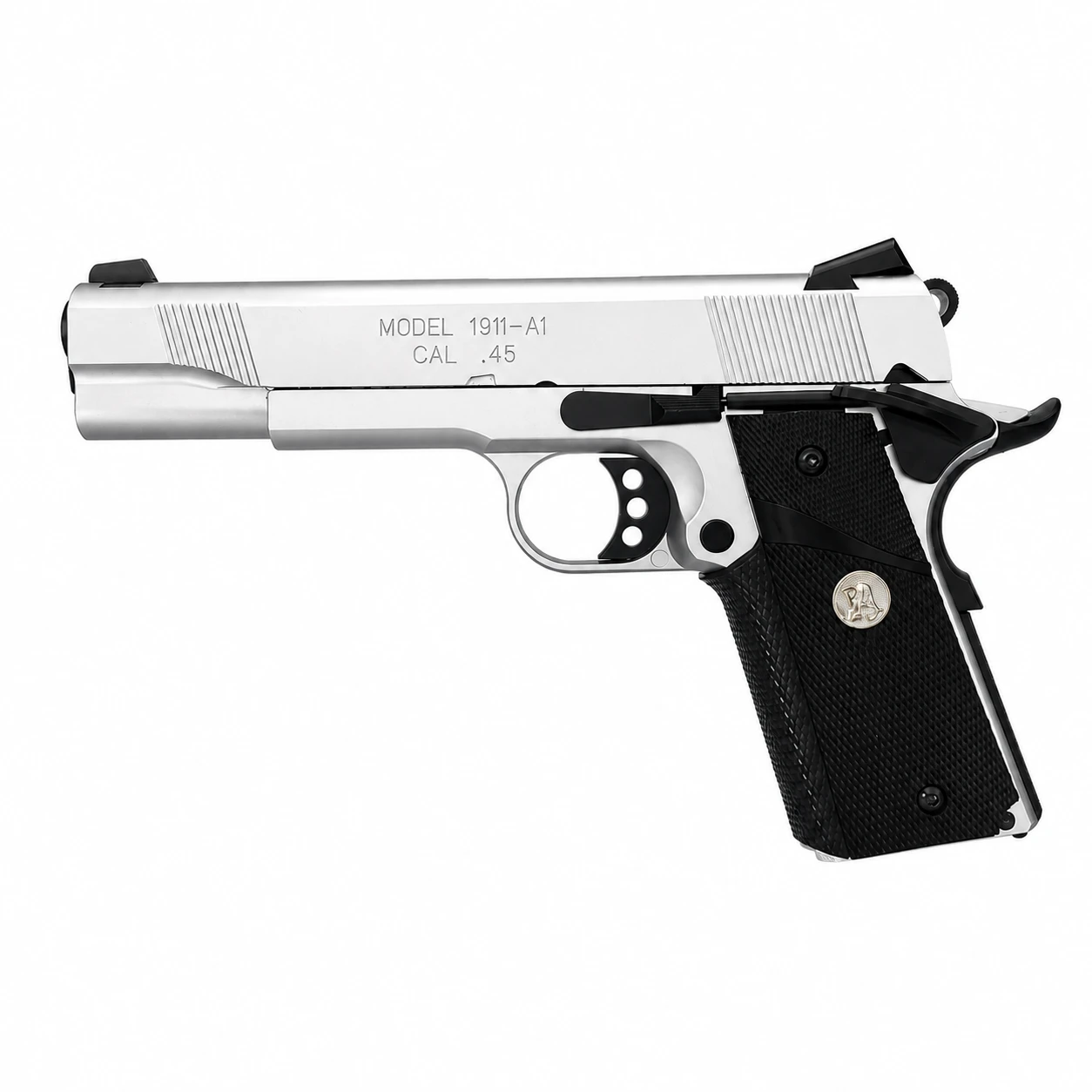 Airsoftgun Army Armament Colt R27 1911 GBB Full Metal Gas Blowback Silver