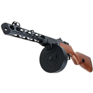 Snow Wolf PPSH 41 AEG Airsoft Classic Rifle (Real Wood) - Black (SW-09W)